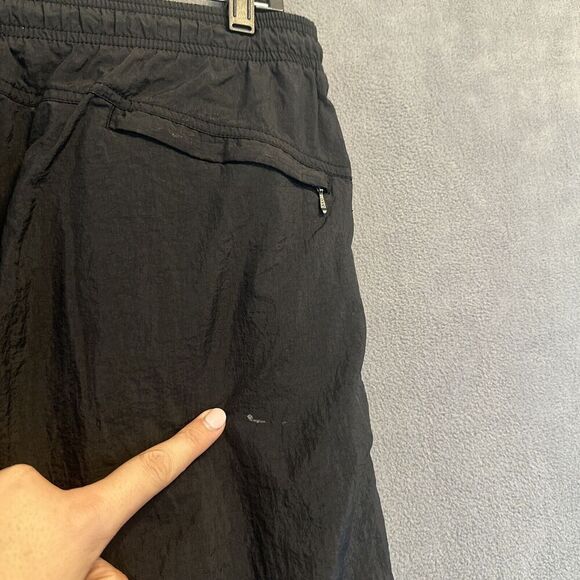 VTG Nike Track Pants Windbreaker Ankle Zip Unlined Mens Size L Black 90s Y2K - Picture 10 of 14